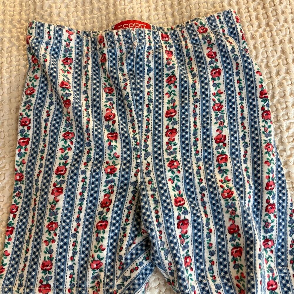 VTG Esprit Kids Floral Gingham Bike Shorts | 90s Made in USA Cottagecore M